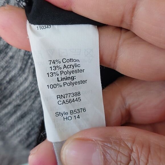 Madewell Anywhere Tweed Fix & Flare Mini Dress with Faux Leather Trim Size 8 - Picture 9 of 10